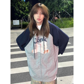 KKS เสื้อกันหนาว เสื้อฮู้ด แขนยาว 2023สินค้ามาใหม่ เกาหลี ใส่สบายๆ หลวม #17091