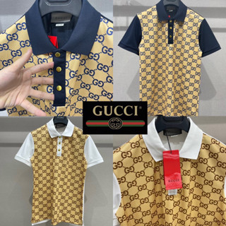 GUCCI POLO SHIRT UNISEX 💙🤍 เสื้อโปโล Gucci 🏷️Hiend 1:1 cotton 💯 ร้านค้าจัดส่งไว