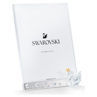 (พร้อมส่ง)*New*SWAROVSKI กรอบรูป With Love รูปทรงสี่เหลี่ยมผืนผ้า, หงส์, โทนสีเงิน