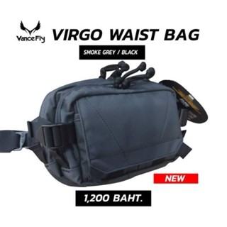 กระเป๋าคาดเอว Virgo Waist Bag สีเทา/ดำ สีใหม่