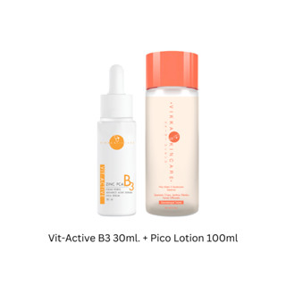 เซรั่มสิวไซส์ใหญ่ คู่ น้ำตบเห็ดหมอกุ้ง คู่ Pico-Lotion คู่ Vit-Active B3 Serum 30ml