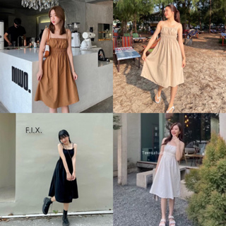 Teera❤️พร้อมส่ง✨Sindy Dress เดรสสายเดี่ยวยาว ปังมาก‼️เว้าหลัง สายปรับได้ ป้ายNanny