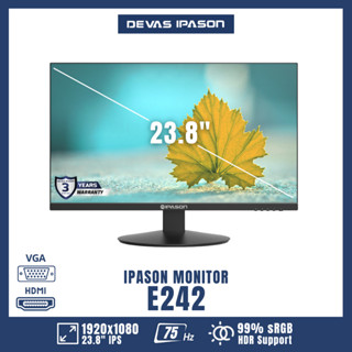 IPASON MONITOR รุ่น E242 23.8" IPS/ 75Hz รับประกัน 3 ปี โดย Devas IPASON