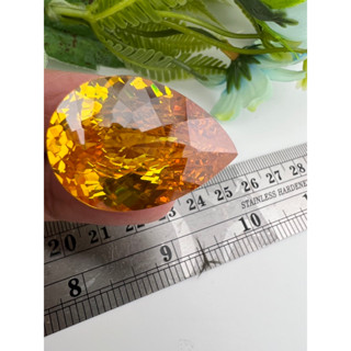 Cz yellow 87 carats 30x20mm 1 pieces