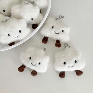 (พร้อมส่ง) ☁️✨ พวงกุญแจตุ๊กตาเมฆน้อยปุกปุย นุ่มนิ่ม