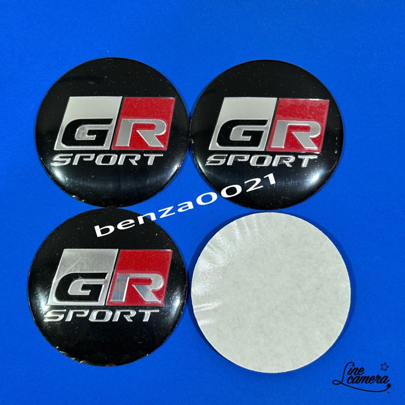 โลโก้* GR sport ติดดุมล้อ Toyota งานอลูบาง โลโก้ติดดุมล้อ ขนาด 5.6 cm (ราคาต่อชุด มี 4 ชิ้น )