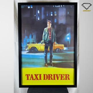 💎Intelligent | กรอบรูปพร้อมโปสเตอร์ Taxi Driver | x 1 กรอบ ตกแต่งบ้าน กรอบโปสเตอร์ กรอบรูปพร้อมกระจก แท็กซี่มหากาฬ