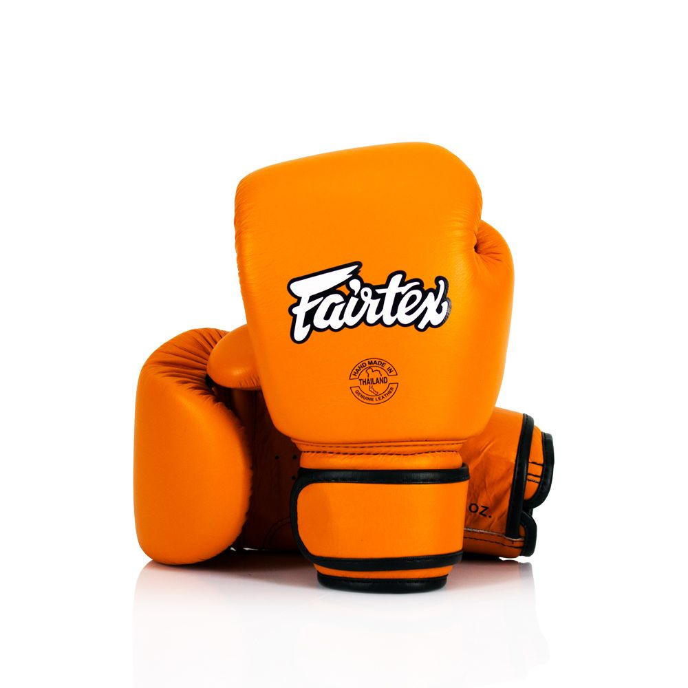 Fairtex Boxing Gloves BGV16 Orange Genuine Leather (8,10,12,14,16 oz) Sparring MMA นวมซ้อมชก แฟร์แท็ค ทำจากหนังแท้ 100%