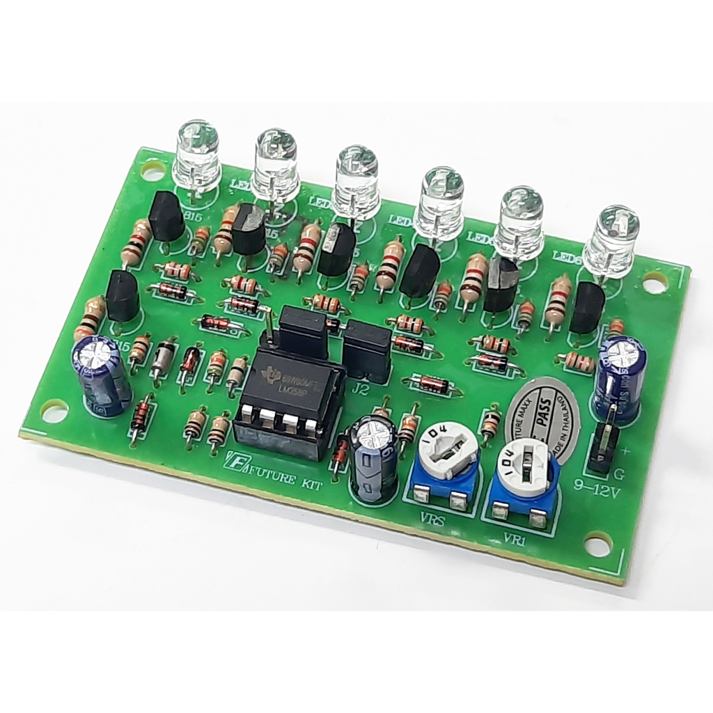 FutureKit FK1904 ไฟวิ่งเรียงลำดับติดค้าง 6 LED ใช้ IC LM358