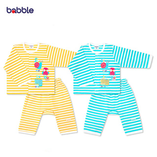 BABBLE ชุดนอนเด็ก ชุดเซตเด็ก อายุ 3 เดือน ถึง 2 ปี คอลเลคชั่น Lets have Fun (สีส้ม , สีเขียว) (BSL)