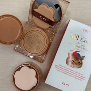 Clio Kill Cover The New Founwear Cushion (Koshort In Seoul Limited) SPF50+ PA+++ 15gx2 - 2 Lingerie คุชชั่นแมวส้ม