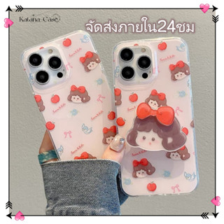 🎐จัดส่งภายใน24ชม🎐เคส for iPhone 11 14 Pro Max Case for iPhone 12 13 ป้องกันการตก การป้องกัน พร้อมขาตั้ง การ์ตูน หวานสวย