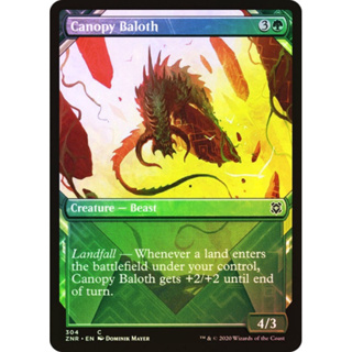 [MTG] Canopy Baloth [ZNR] [GREEN] [COMMON] [FOIL] [Showcase] [ENG] (การ์ดเมจิค / Magic the Gathering)