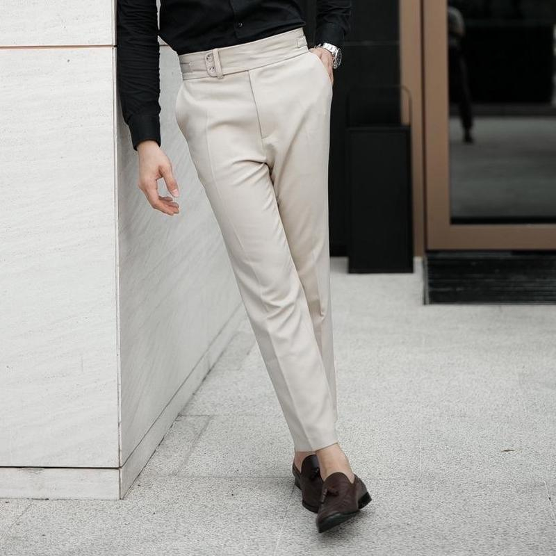 กางเกงทรงเอวสูง ปรับเอวได้ สไตล์อิตาลี เสริมบุคลิก ดูหล่อสง่า - WDNSDAY Tailored Trousers