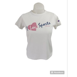 เสื้อยืดกีฬาแขนสั้นแบรนด์ Champion Womens Size M มือ2