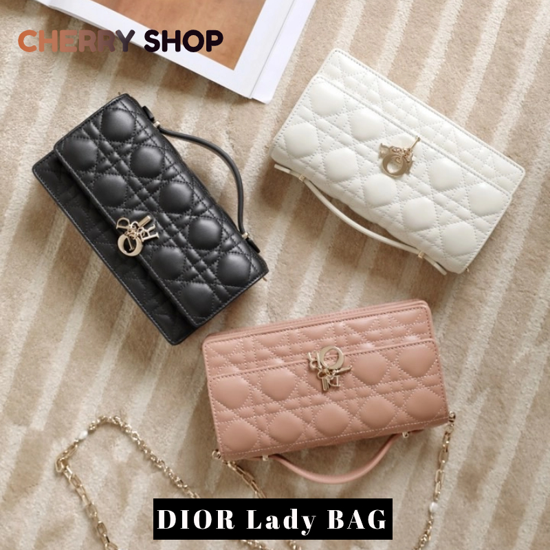🍒กระเป๋าดิออร์ DIOR Lady BAG Women's Handbag 🍒กระเป๋าสะพายข้างผู้หญิง