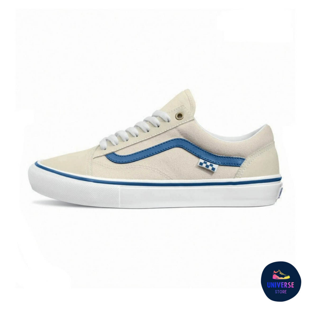 [ของแท้ ส่งไว จากไทย] VANS SKATE OLD SKOOL (RAW CANVAS) CLASSIC WHITE