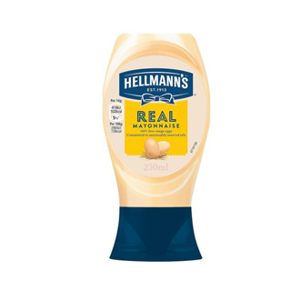 Hellmanns Real Mayonnaise Squeeze มายองเนส มายองเนสแท้ เครื่องปรุงรส เฮลแมนส์ มายองเนส เข้มข้น 250ml