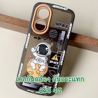 case Oppo รุ่น A58 4G เคส กันกระแทก กันกล้อง TPU ปกป้องกล้อง และ ฟิล์มกระจก เคส ลายการ์ตูน แฟชั่น กันลื่น เคสมือถือ กันร