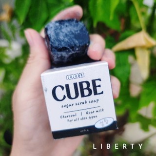 Jujube cube สบู่สครับน้ำตาลชาโคลนมแพะ