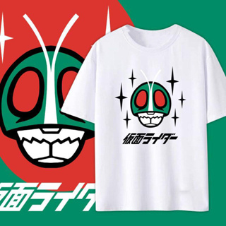 MASKED RIDER →อะนิเมะ KAMEN RIDER เสื้อยืดแขนสั้นผู้ชายและผู้หญิงย้อนยุคญี่ปุ่นเป็นที่นิยมและไม่เป็นทางการ