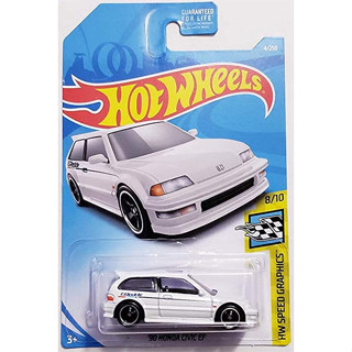 รถเหล็ก HOTWHEELS ของแท้ 90HONDA CIVIC EF (White)