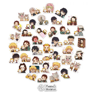 ʕ •ᴥ•ʔ ✿ พร้อมส่ง : สติ๊กเกอร์กันน้ำขนาดเล็กลายดาบพิฆาตอสูร | Demon Slayer Small Waterproof Decoration Sticker Set.