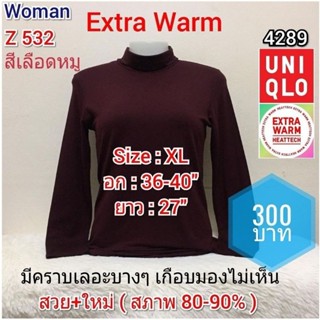 Z532 เสื้อฮีทเทคเอ็กซ์ตร้าวอร์มผู้หญิง heattech extra warm woman มือ2