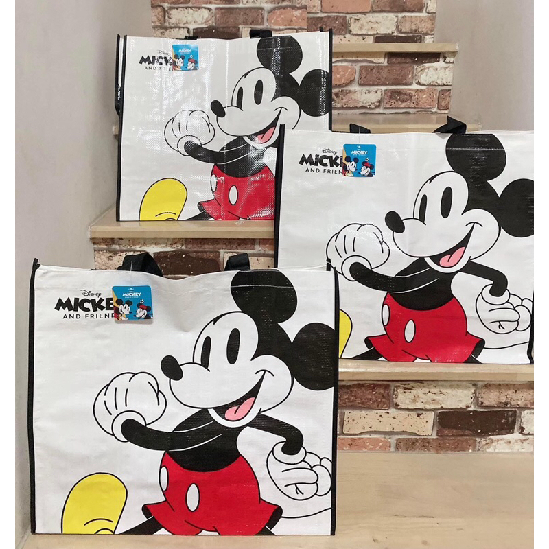 ถุงกระสอบใส่ของมิกกี้ใบใหญ่ งานป้ายDisney ลายหน้า-หลัง