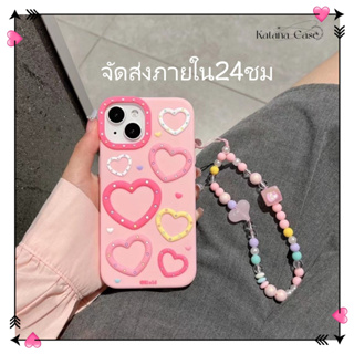 🎐จัดส่งภายใน24ชม🎐เคส for iPhone 11 14 Pro Max Case for iPhone 12 13 ป้องกันการตก การป้องกัน รูปหัวใจ พร้อม หวานสวย