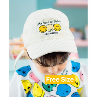 Vava Smiley Cap Free size สีครีม สีชมพู New ❤️