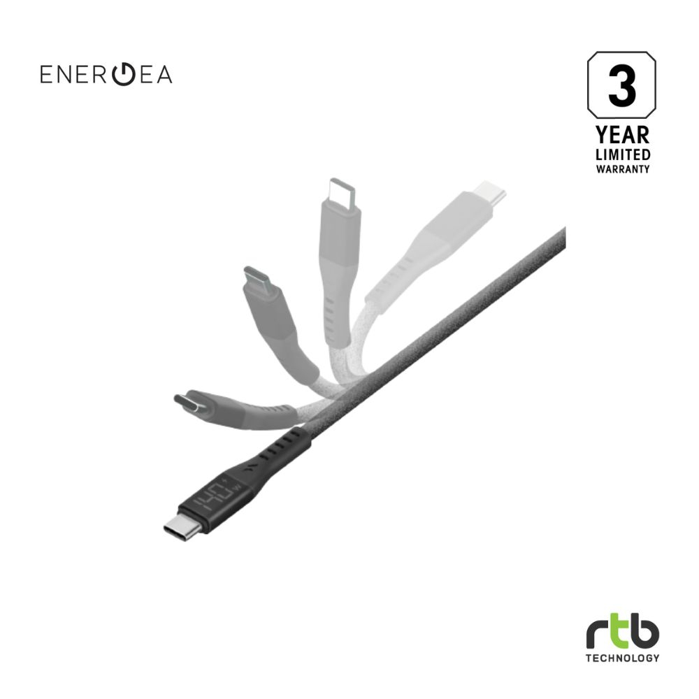 Energea สายชาร์จ ไอโฟน USB C to USB C ชาร์จเร็ว มีไฟบอกสถานะ Digital Display ยาว 1.5M รุ่น Flow - รูปที่ 3