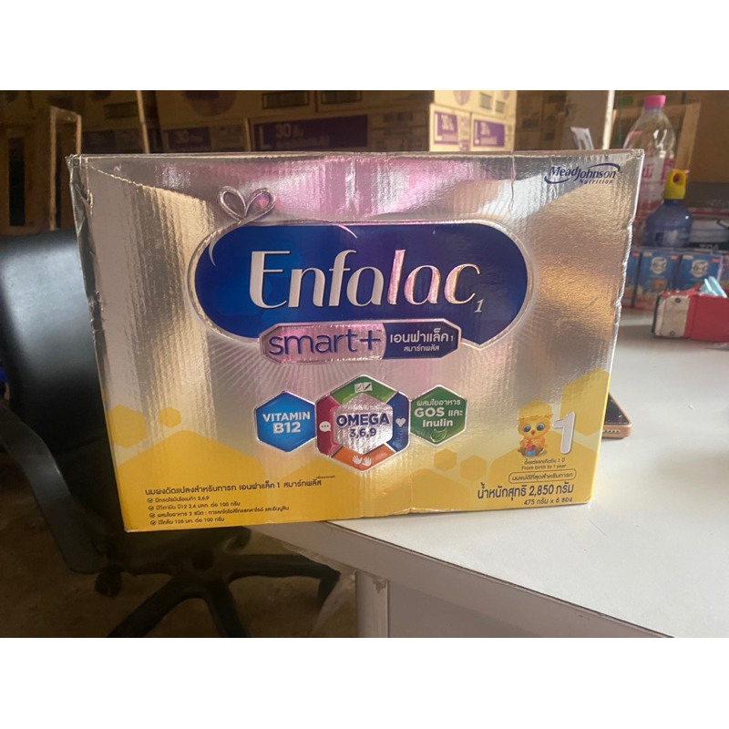 นม เอนฟาแล็ค สมาร์ทพลัส นมผง เด็ก นม enfa สูตร1 Enfalac Smart+ 1 ขนาด 2850 กรัม