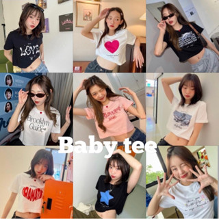 🌟พร้อมส่ง “baby crop" เสื้อครอป Y2K Collection เสื้อยืด baby tee น่ารักสุดๆ ลายเยอะมากกก💖 *รูปจากสินค้าจริง*