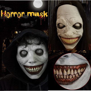 หน้ากากผียิ้ม หลอนๆ สำหรับ ปาร์ตี้ ฮาโลวีน Creepy Halloween Scary Smiling Demon Mask