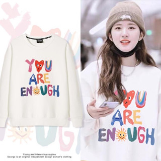 SOS เสื้อแขนยาว ใส่ได้ทุกฤดู เนื้อผ้าไม่หนา สกรีน YOU ARE ใส่ได้ทุกเพศ P5