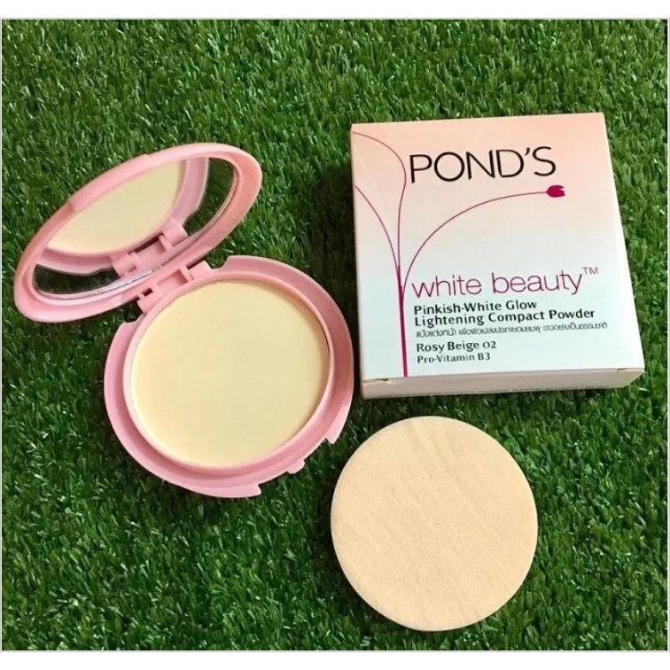 Pond's พอนด์ส ไวท์ บิวตี้ แป้งตลับ สูตรดั้งเดิม 10 กรัม แป้งสูตรพิเศษของPond's พอนด์ส เบอร์2 Rosy Be