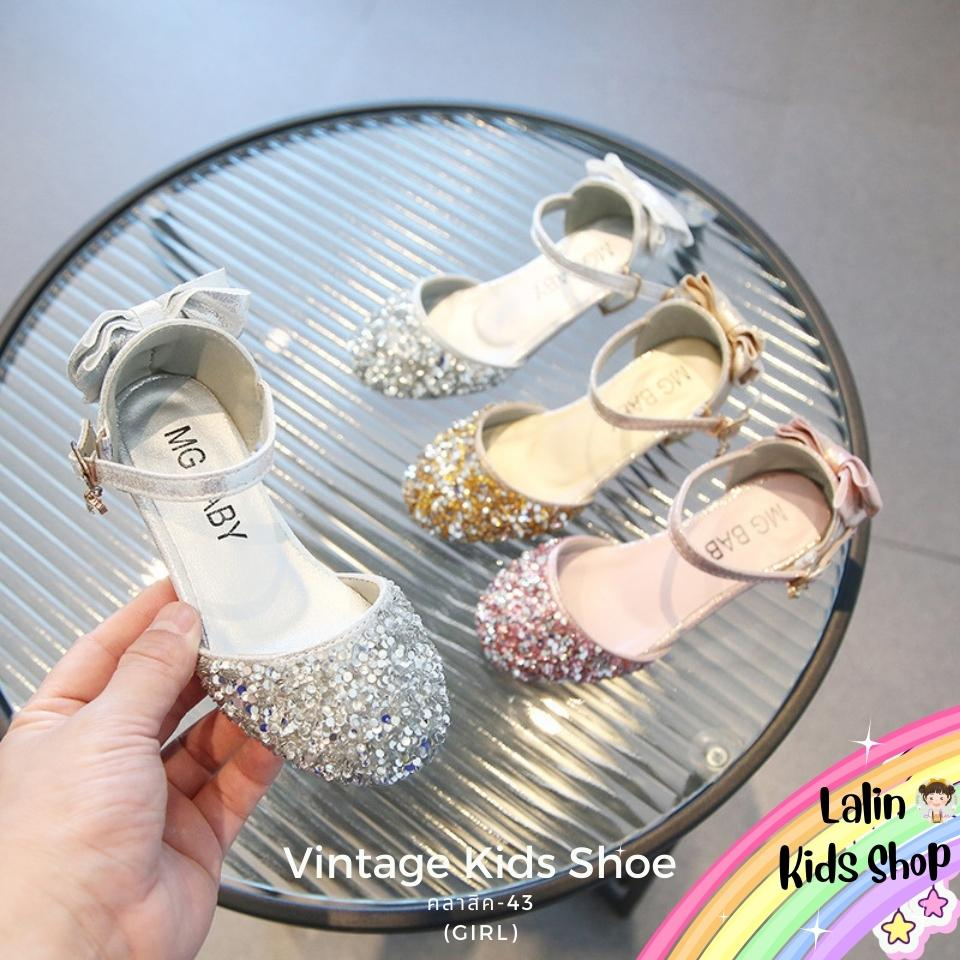V75 รองเท้าคัดชู เด็กผู้หญิง หนัง PU สำหรับน้อง 3-6 ขวบ New พร้อมส่งในไทย C43 ✨💕