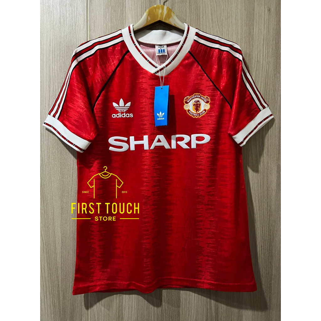 Retro เสื้อบอลย้อนยุค แมนยู Home เหย้า 1988-90 ลายไฟ