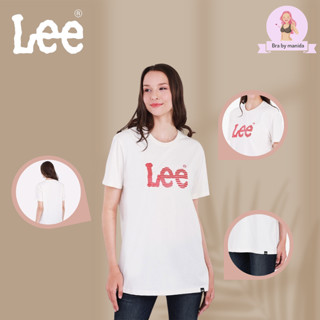 LEE แท้ ผลิต ปี 2565  เสื้อยืดแขนสั้น ทรง REGULAR รุ่น L2001M02 MINI ME COLLECTION สีขาว