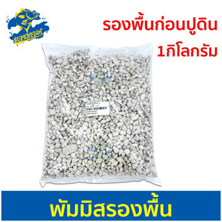 หินภูเขาไฟ เกล็ดพัมมิสรองพื้นสำหรับรองพื้นตู้ไม้น้ำ 1kg. (สำหรับลองพื้นตู้ก่อนปูดิน)