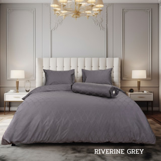 [NEW] Synda ผ้าปูที่นอน Cotton Jacquard 700 เส้นด้าย รุ่น RIVERINE GREY