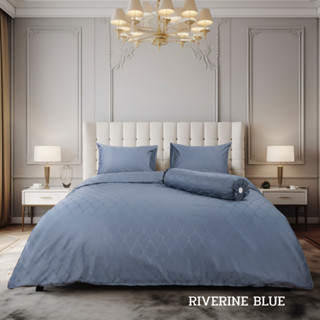 [NEW] Synda ผ้าปูที่นอน Cotton Jacquard 700 เส้นด้าย รุ่น RIVERINE NAVY