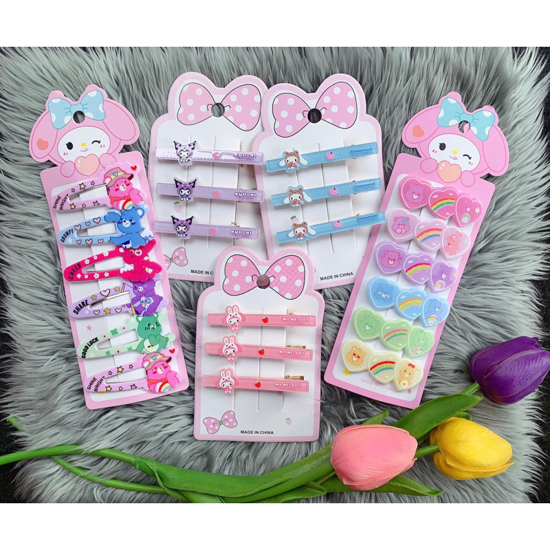 ♥️ กิ๊บติดผม 🎀🧸 Carebear & Sario 👧🏻