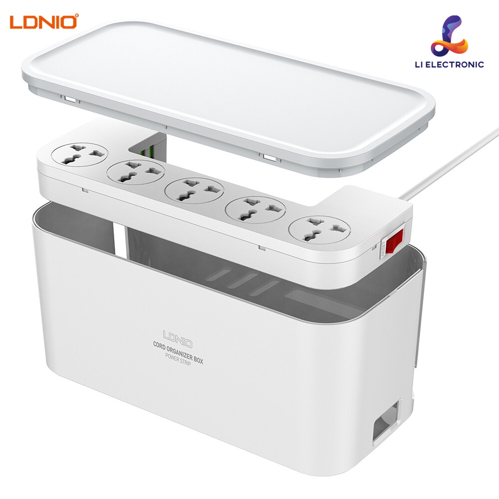 ของแท้100% LDNIO SC5309 ปลั๊กไฟ Power Strip Management 5 Port & 3USB กล่องปลั๊กพ่วง รางปลั๊กไฟ สายทอง