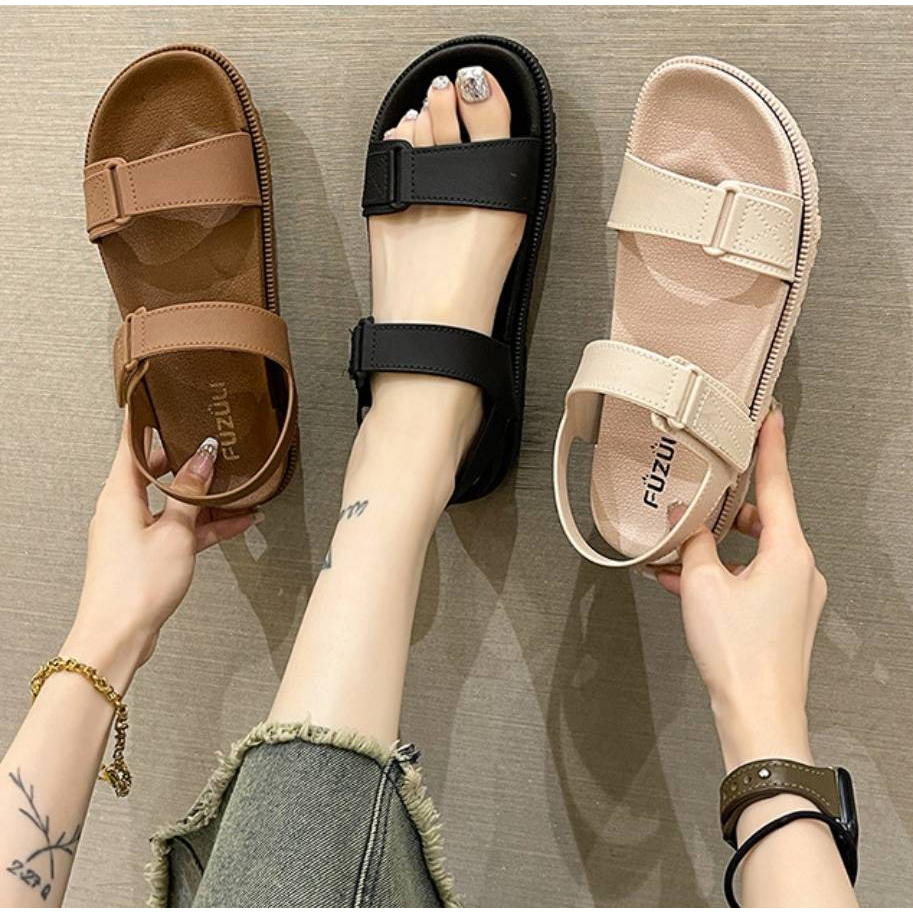 รองเท้าแตะรัดส้น วัสดุยาง รองเท้าแฟชั่นผู้หญิง สินค้าพร้อมส่ง รุ่น2069