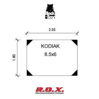 GROUND SHEET FOR KODIAK FOR 8.5X6 กราวชีท ตรงรุ่น ผ้าใบหนา ผ้าปูรองเต็นท์