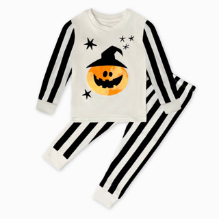 ชุดนอนเด็ก เสื้อผ้าเด็ก แขนยาวขายาว Pumpkin Pop (Halloween) ชุดฮาโลวีน