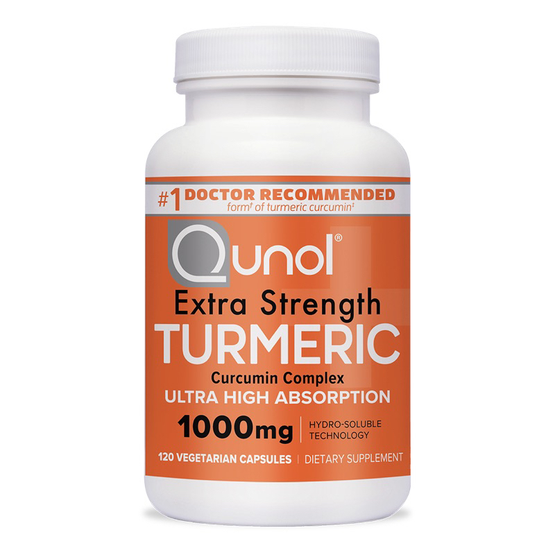 New ( ของแท้ 100%)🇺🇸Qunol, Turmeric, Curcumin Complex, Extra Strength , 500 mg, 120 Vegetarian Capsules