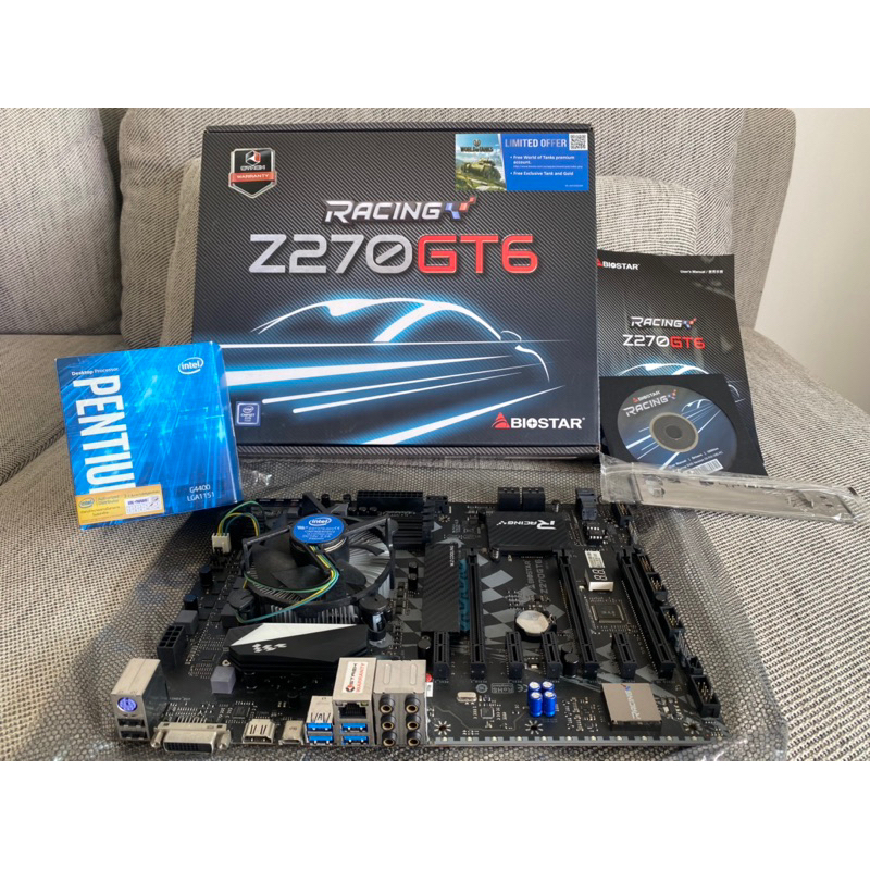 MAINBOARD 1151 BIOSTAR RACING Z270 GT6 + CPU INTEL G4400